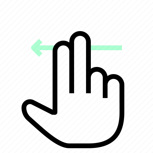 Gesture, finger, instructions, phone, two, swipe, left icon - Download on Iconfinder
