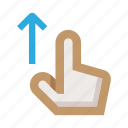 touch, gesture, scroll, top, finger, hand, interaction