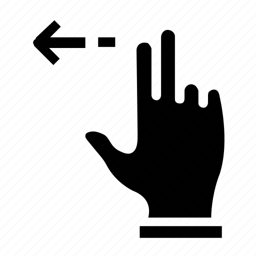 Left, move, hand gesture, movement, touch, fingers icon - Download on Iconfinder