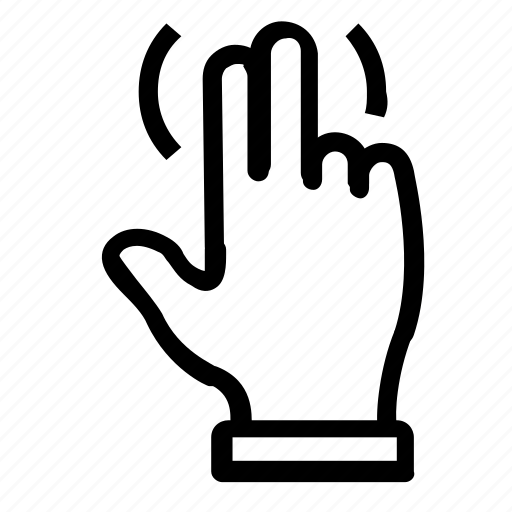 Click, press, hand, gesture, finger, interaction icon - Download on Iconfinder