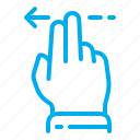 arrow, fingers, gestures, interface, left, slide, touchscreen