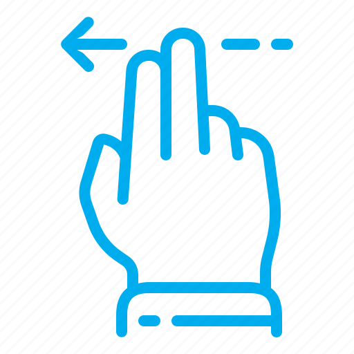 Arrow, fingers, gestures, interface, left, slide, touchscreen icon - Download on Iconfinder