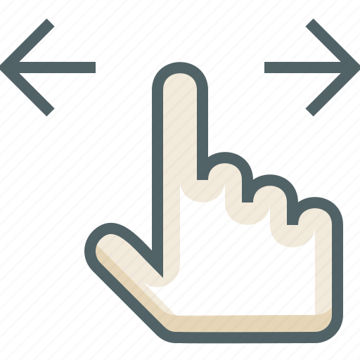 Finger, gestureworks, horizontal, swipe icon - Download on Iconfinder