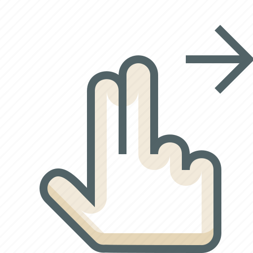 Finger, gestureworks, right, swipe, two icon - Download on Iconfinder