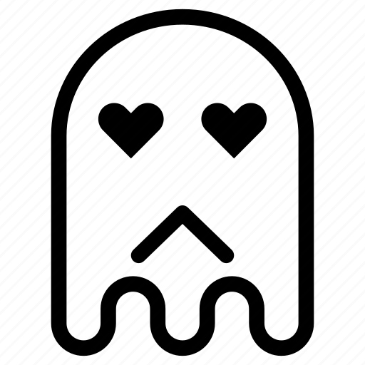Emoji, emoticon, ghost, love, sad icon - Download on Iconfinder
