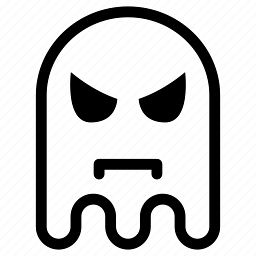 Angry, emoji, emoticon, ghost icon - Download on Iconfinder