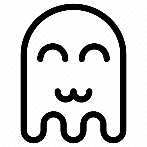 Cat mouth, emoji, emoticon, ghost, happy icon - Download on Iconfinder