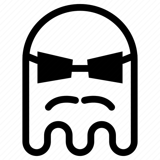 Cool, emoji, emoticon, ghost, mustache, savage, thug icon - Download on Iconfinder