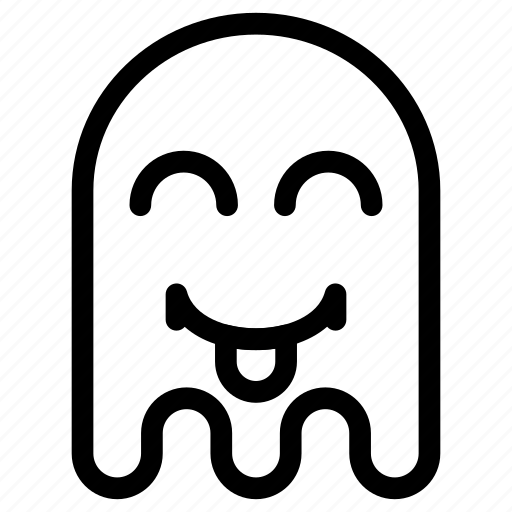 Emoji, emoticon, ghost, happy, tongue icon - Download on Iconfinder