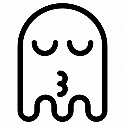 Emoji, emoticon, ghost, kiss, sad icon - Download on Iconfinder