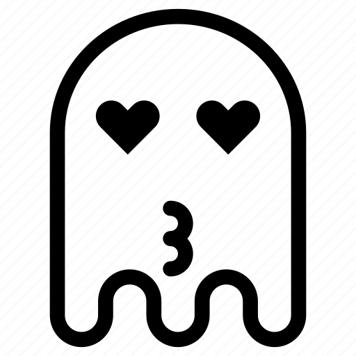 Emoji, emoticon, ghost, kiss, love icon - Download on Iconfinder