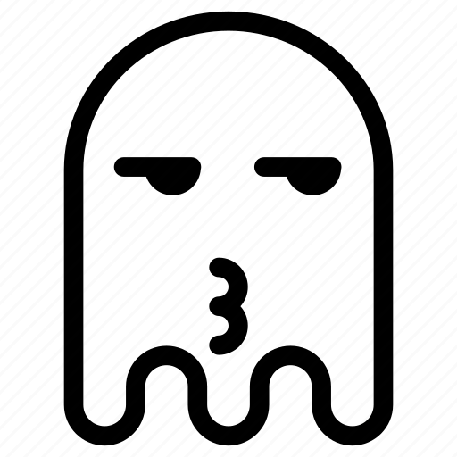Emoji, emoticon, ghost, kiss icon - Download on Iconfinder