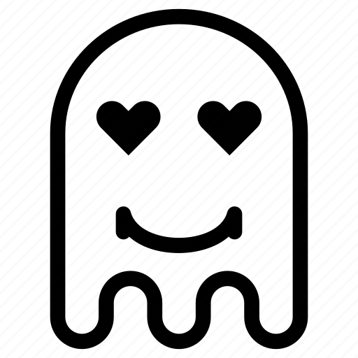 Emoji, emoticon, ghost, love, smile icon - Download on Iconfinder