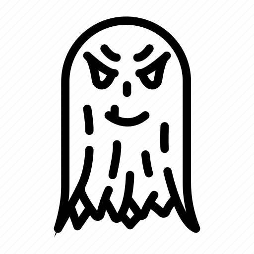 Evil, ghost, halloween, scary, spooky, horror, white icon - Download on Iconfinder