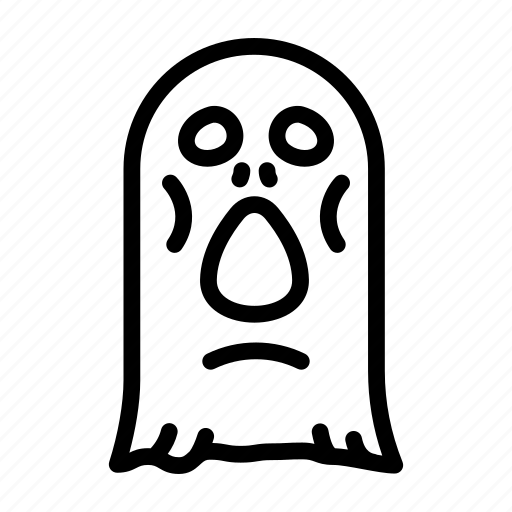 Face, ghost, halloween, scary, spooky, horror, white icon - Download on Iconfinder
