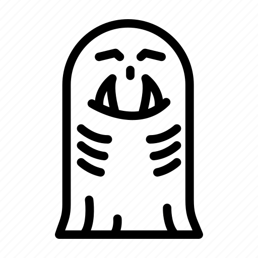 Ghoul, ghost, halloween, scary, spooky, horror, white icon - Download on Iconfinder