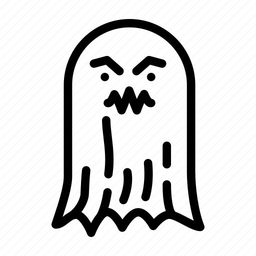 Scary, ghost, halloween, spooky, horror, white, dark icon - Download on Iconfinder