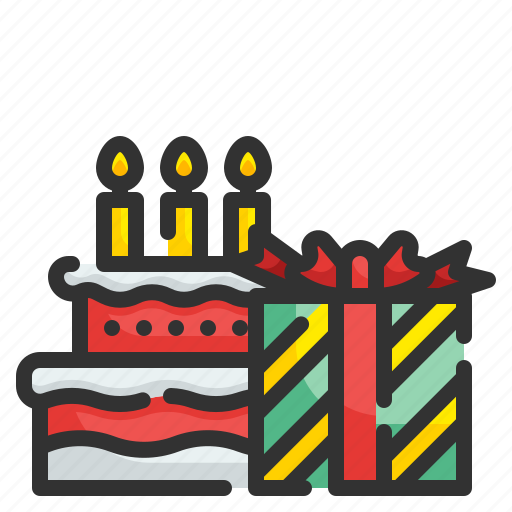 Birthday, cake, giftbox, party, celebration, bakery, present icon - Download on Iconfinder