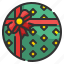 giftbox, circle, shape, ribbon, package, birthday, present 