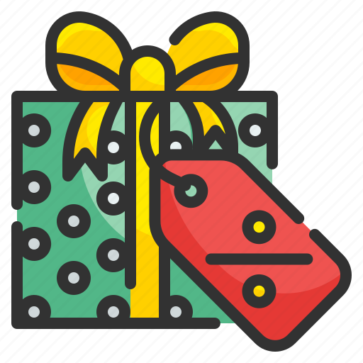 Sale, discount, giftbox, package, label, percentage, ribbon icon - Download on Iconfinder