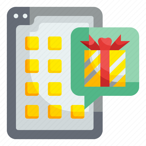 Application, smartphone, giftbox, present, package, birthday, shopping icon - Download on Iconfinder