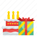 birthday, cake, giftbox, party, celebration, bakery, present
