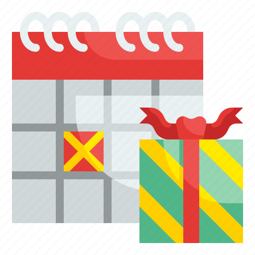 Calendar, event, birthday, giftbox, christmas, appointment, celebration icon - Download on Iconfinder