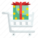 cart, giftbox, birthday, shopping, christmas, package, present