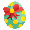 egg, gift, ribbon, easter, celebration, surprise, present