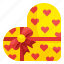 heart, box, shape, ribbon, birthday, christmas, present 