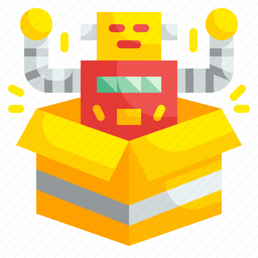 Toy, box, gift, surprise, robot, birthday, christmas icon - Download on Iconfinder