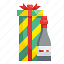 wine, giftbox, party, birthday, celebration, beverage, bottle