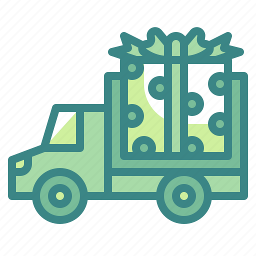 Delivery, shipping, giftbox, truck, transport, vehicle, lorry icon - Download on Iconfinder