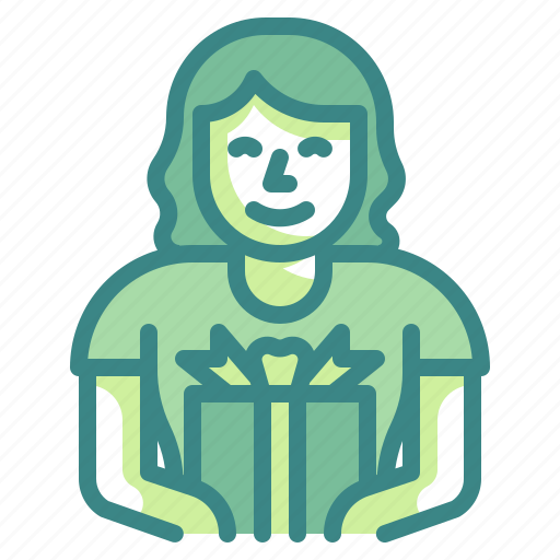 People, woman, lady, female, give, giftbox, surprise icon - Download on Iconfinder