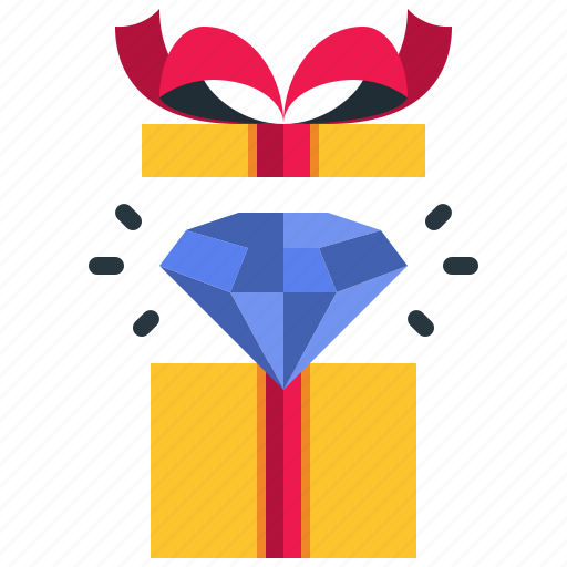 Gem, gift, present, jewel, surprise icon - Download on Iconfinder