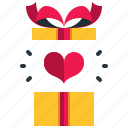heart, gift, present, surprise, valentines