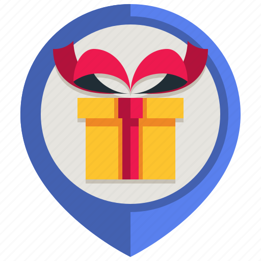 Locations, gift, present, placeholder, pointer icon - Download on Iconfinder