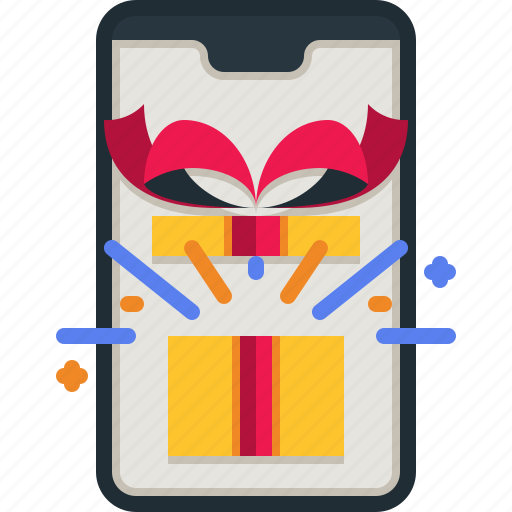 Smartphone, online, store, shopping, present, gift icon - Download on Iconfinder