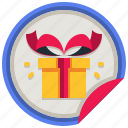 sticker, badge, present, gift, surprise