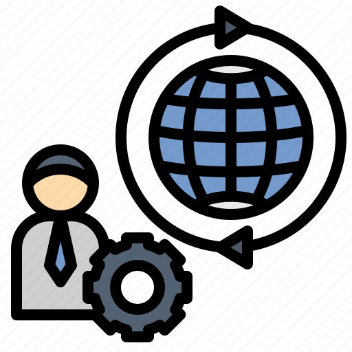 Businessman, export, freelancer, global, worldwide icon - Download on Iconfinder