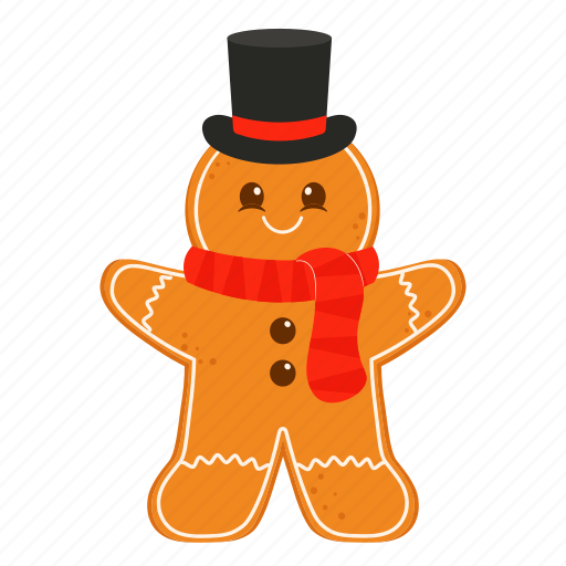 Gingerbread, hat, gingerbread man, food, celebration, christmas, happy icon - Download on Iconfinder