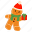 happy, gingerbread, gift, gingerbread man, food, christmas, xmas, cookies, santa 