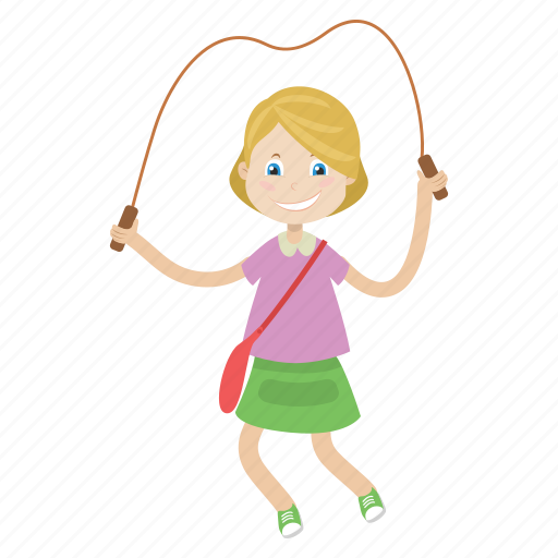Girl, jump, kid, swing icon - Download on Iconfinder