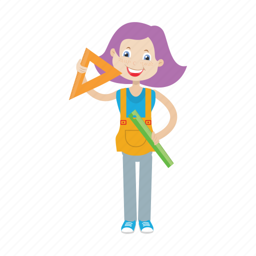 Girl, kid, student icon - Download on Iconfinder