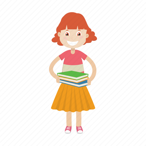 Book, girl, read, student icon - Download on Iconfinder