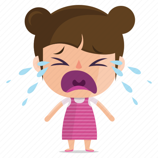 Child, crying, emoji, emoticon, girl, sticker icon - Download on Iconfinder