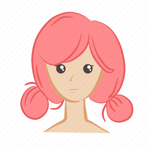 Color, emoji, face, girl, hair, head, woman icon - Download on Iconfinder