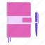 diary, note, girl, notepad, notebook, book, pen, pencil, study 