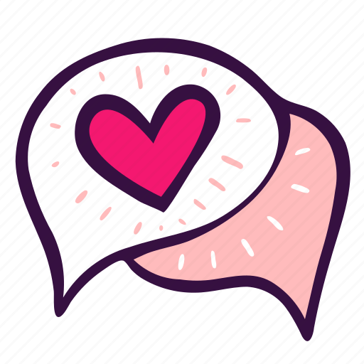 Bubble, heart, comics, conversation, message, chat icon - Download on Iconfinder
