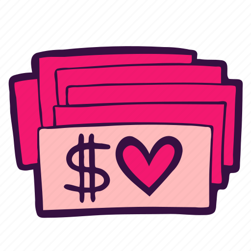 Budget, dollar, bills, heart, money icon - Download on Iconfinder